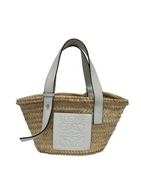 Loewe Basket Small Beige White Straw #340571L57B